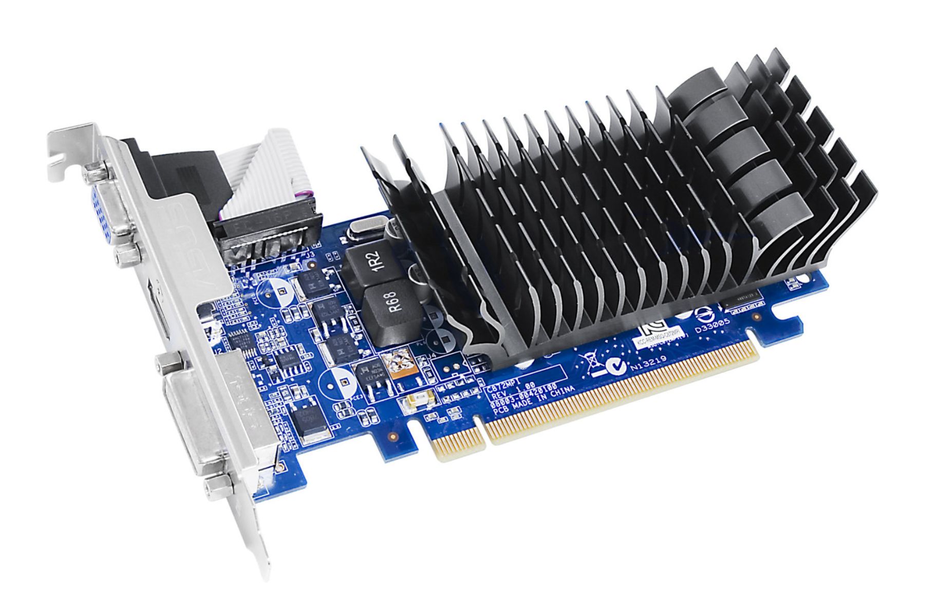 Grafische kaart nVidia GeForce 210 1GB GDDR3 PCI-E 16x 2.0 DVI HDMI VGA EN210 GT218 ASUS